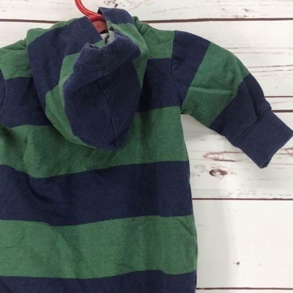 Carter’s Boys Blue & Green Striped footed outfit - Picture 3 of 7
